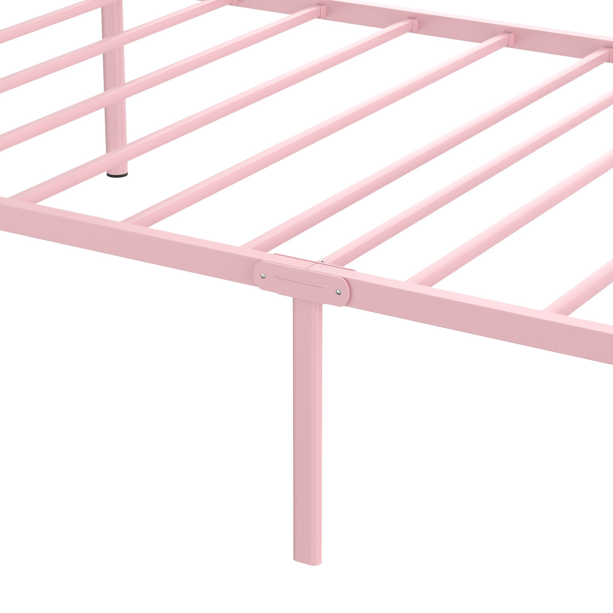 twin size canopy bed frame headboard footboard metal slats - Temu