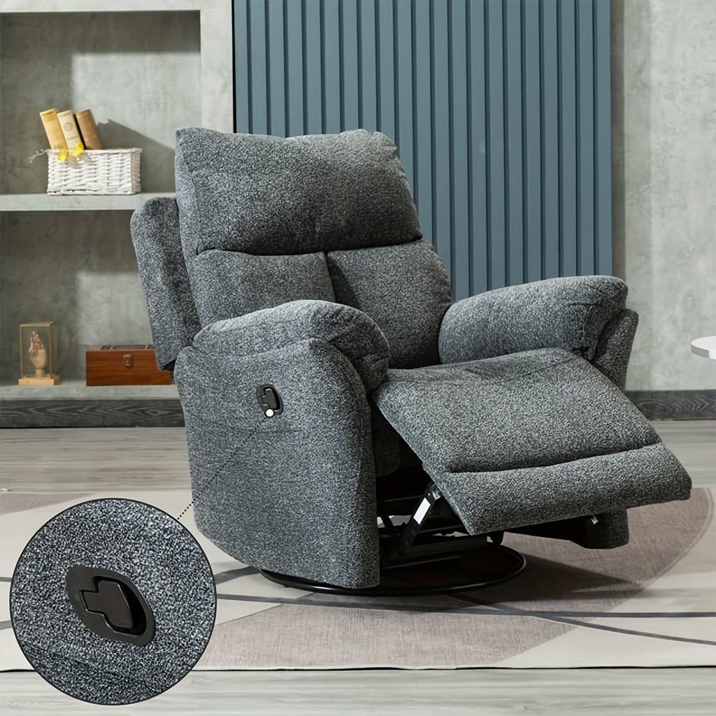 360 degree swivel manual glider rocking recliner   lazy - Temu