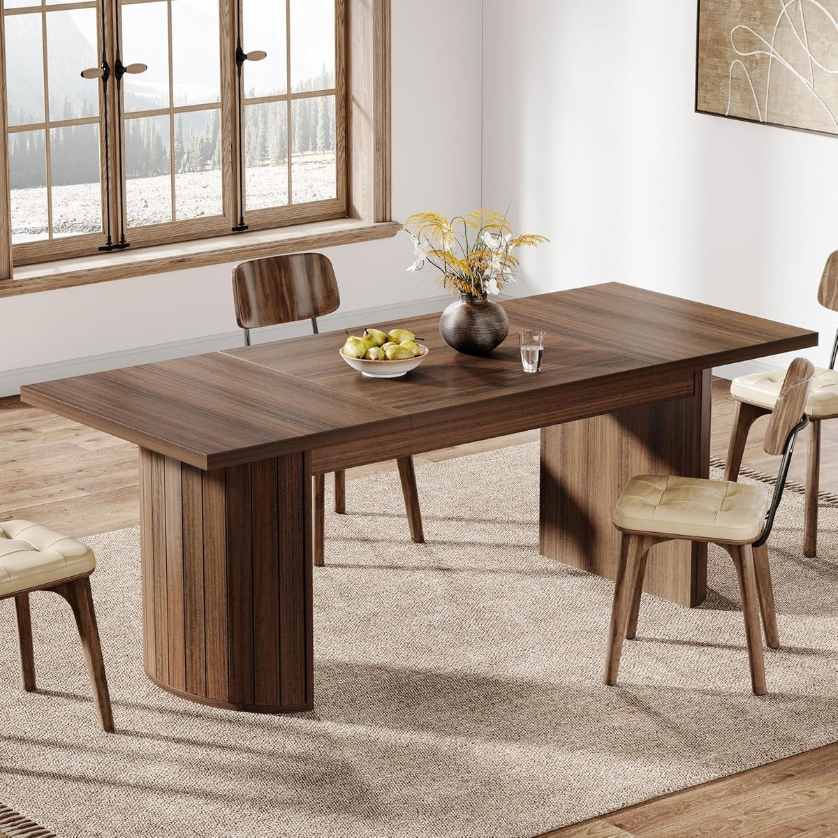 78 7 extra long dining table 6 8 people large farmhouse - Temu