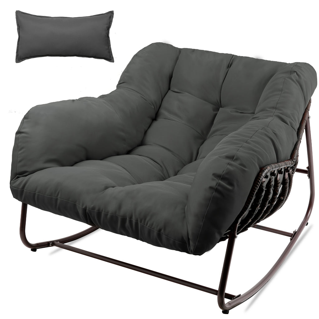 papasan rocking chair outdoor weather wicker papasan patio - Temu