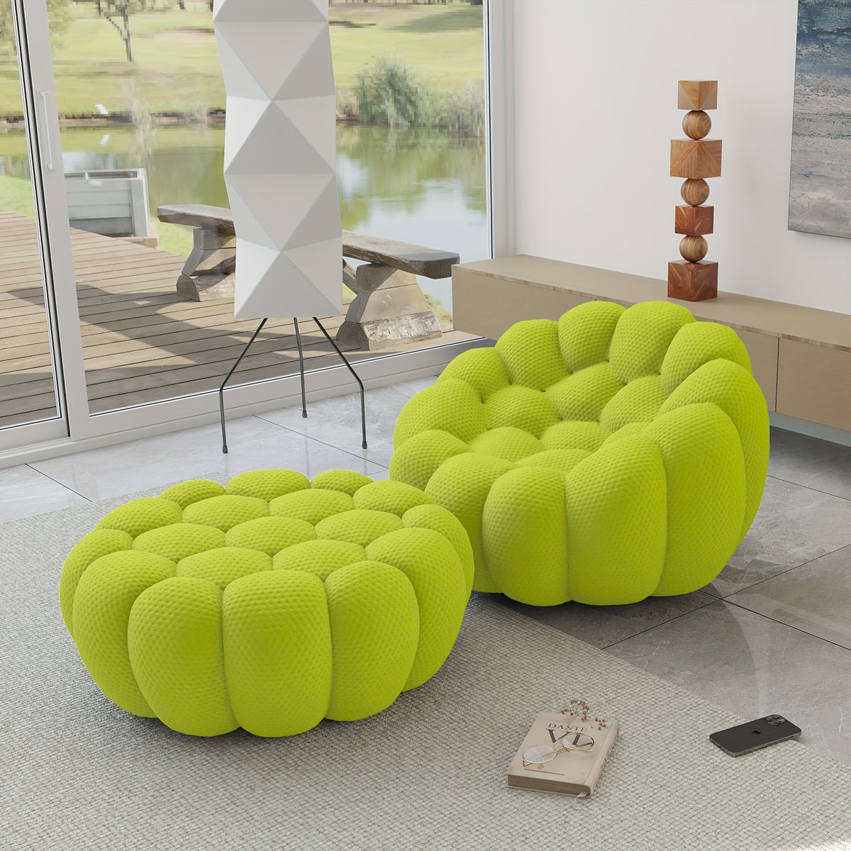 oversized   3d textile material upholstered bean - Temu