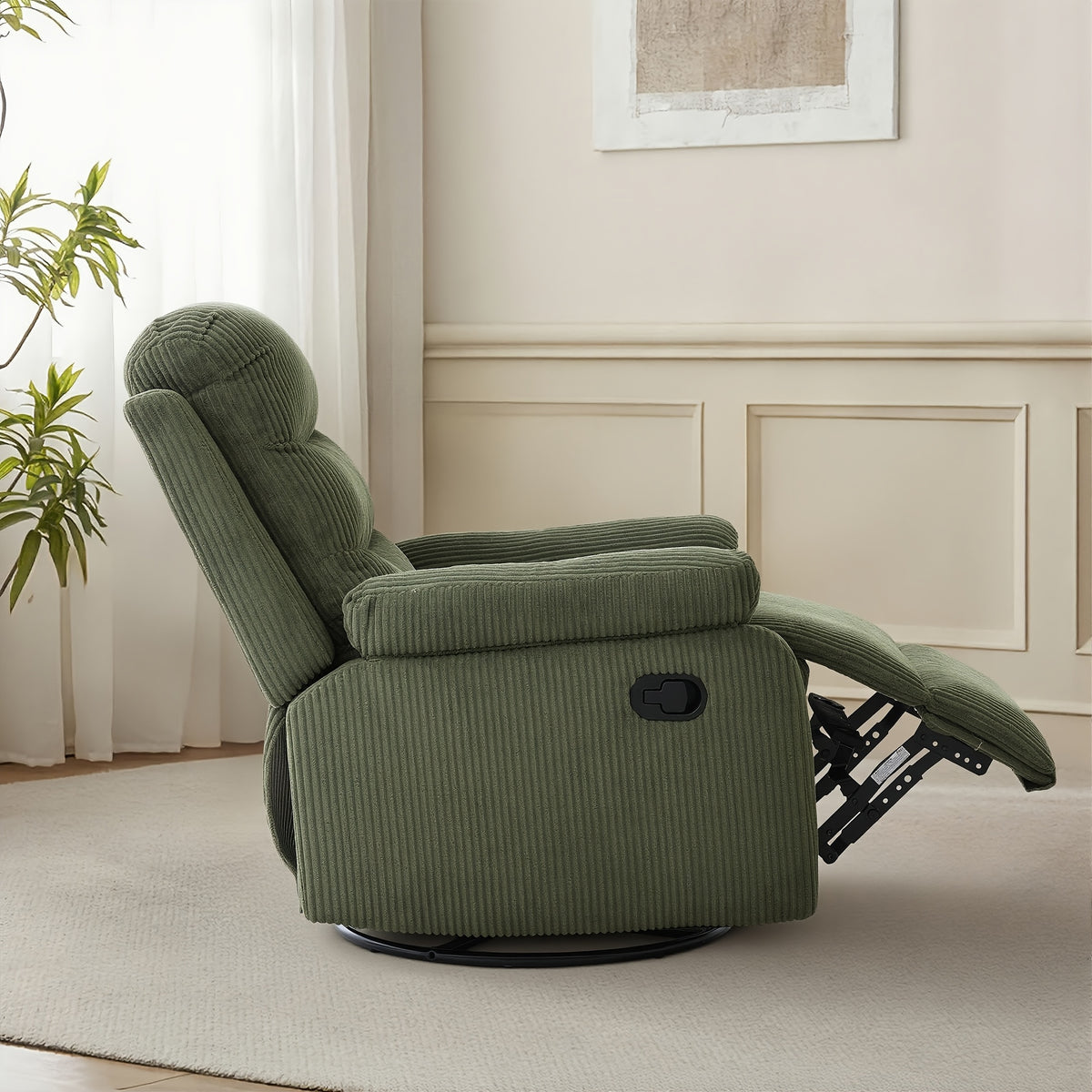 corduroy swivel rocking recliner chair manually adjustable - Temu