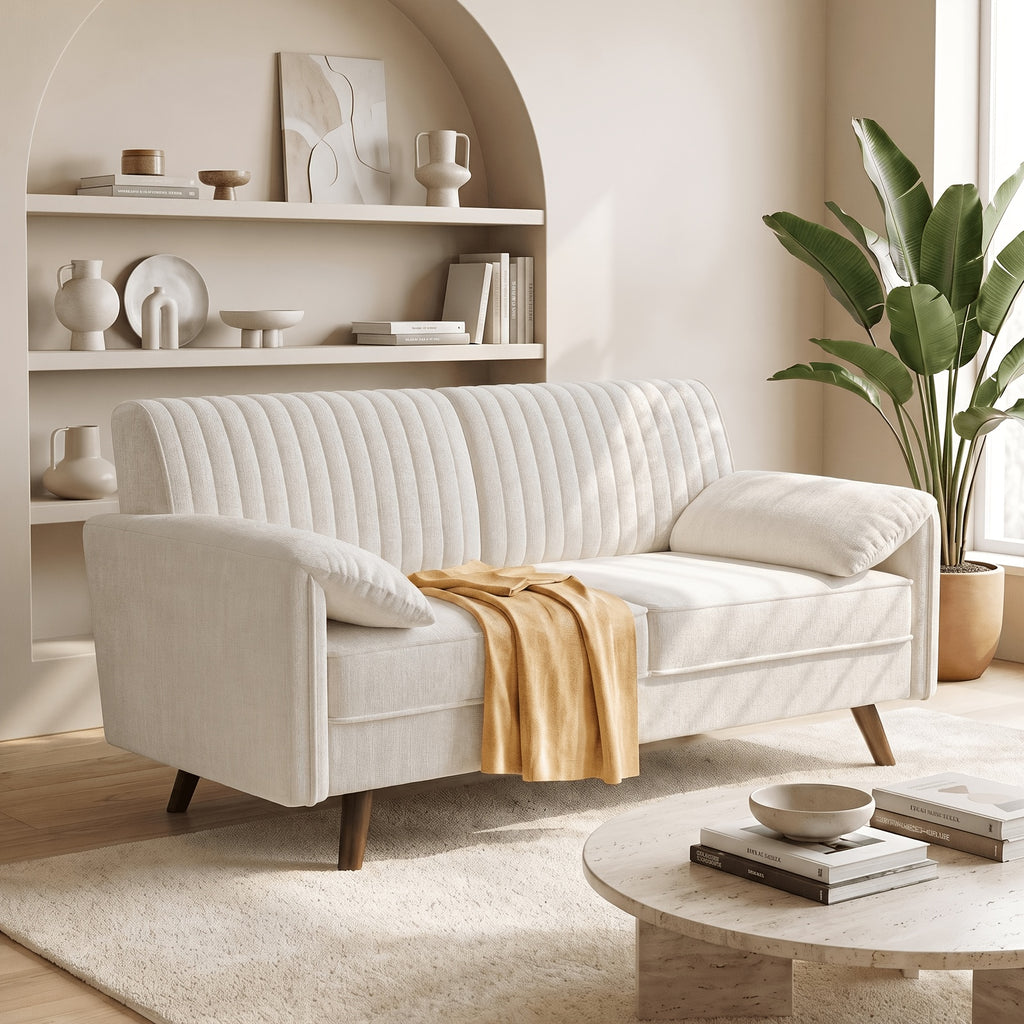 65 inch modern loveseat sofa padded   deep seat couch - Temu