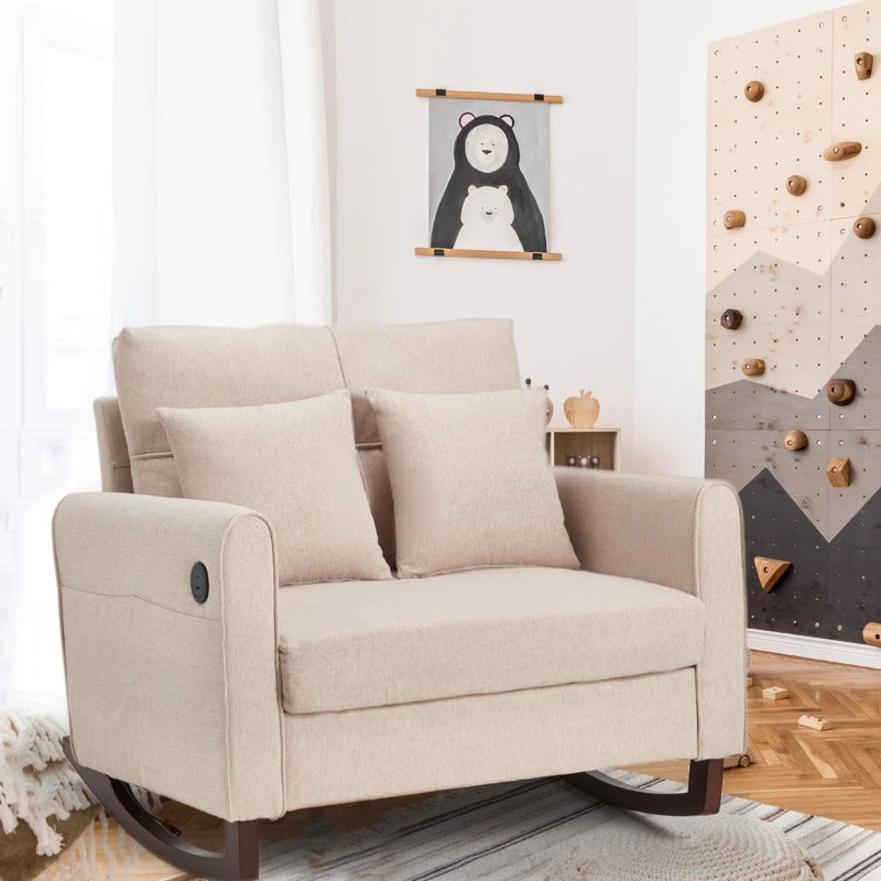extra large beige rocking chair padded double width armchair - Temu
