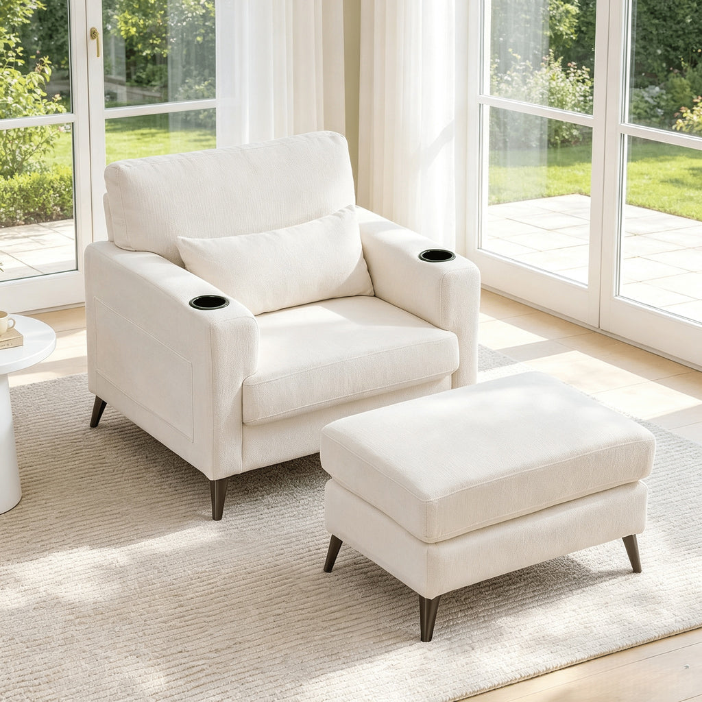 single sofa chair matching   ultra comfy chaise lounge - Temu