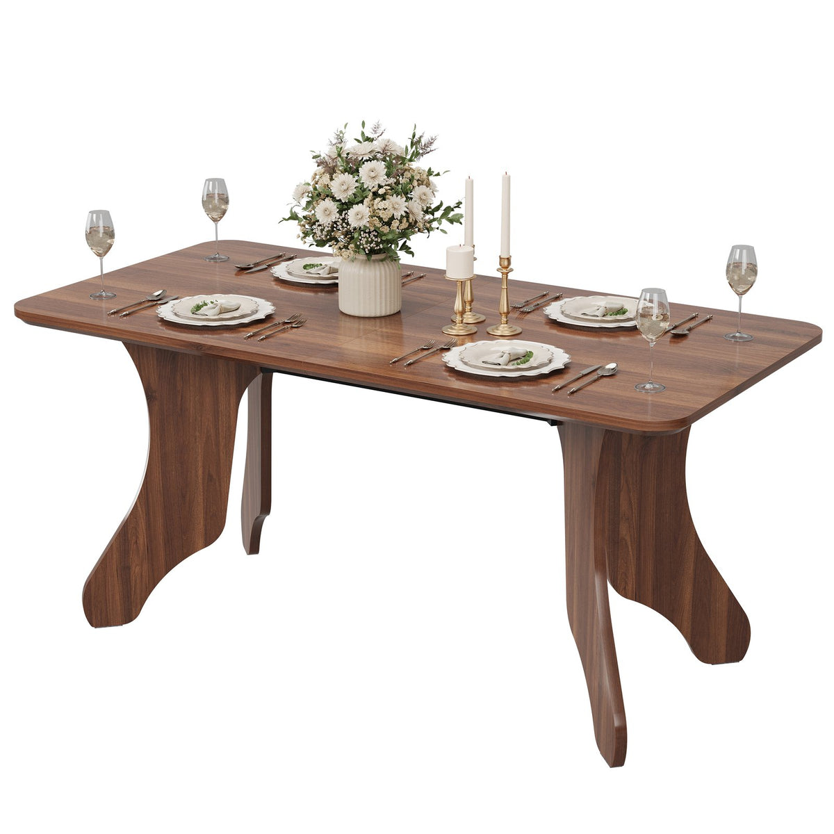 dining table 63in rectangular dinner table 4 6 people antler - Temu