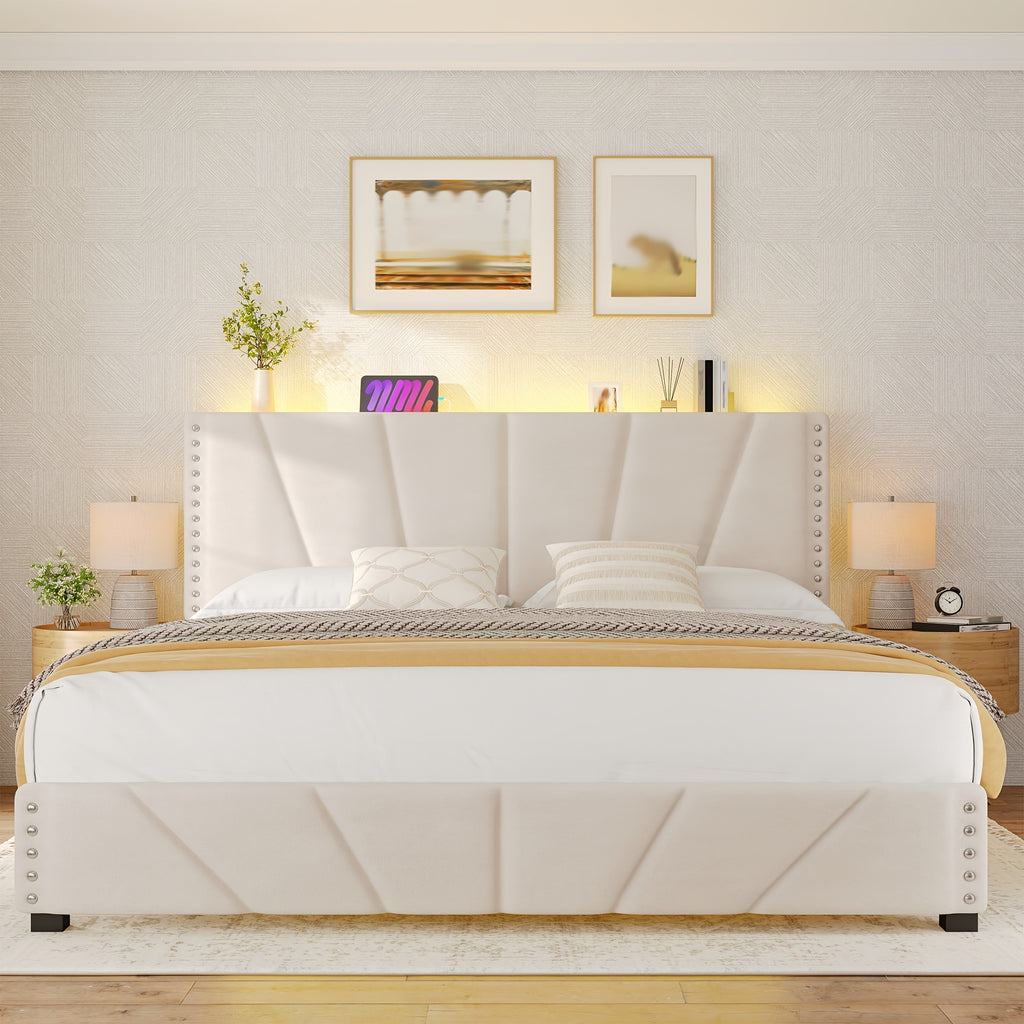 queen king size bed frame   storage modern bed frame - Temu
