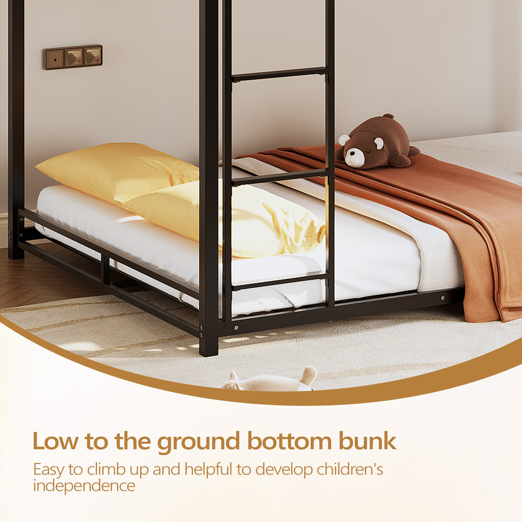 bunk bed frame heavy duty iron   space - Temu