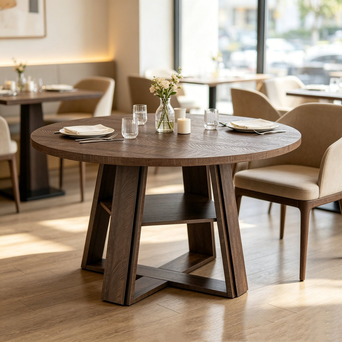 43 inch round dining table 2     - Temu