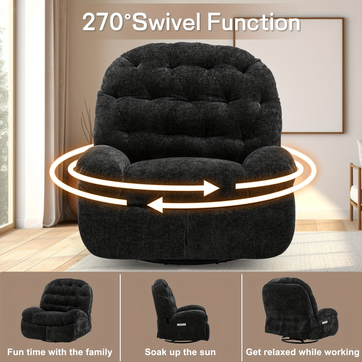 living room swivel recliner   recliner usb - Temu