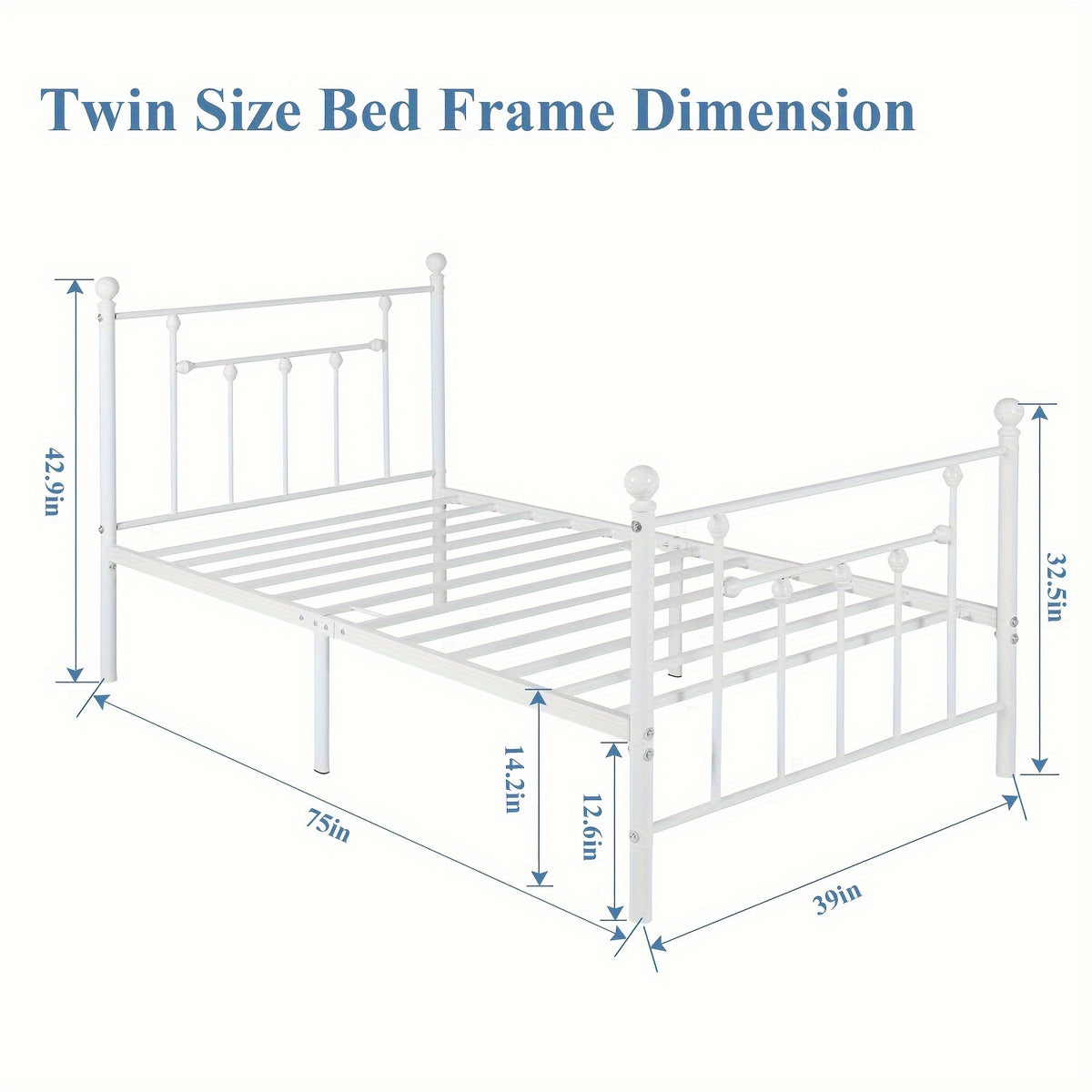 metal platform bed frame queen bed frame   spring - Temu