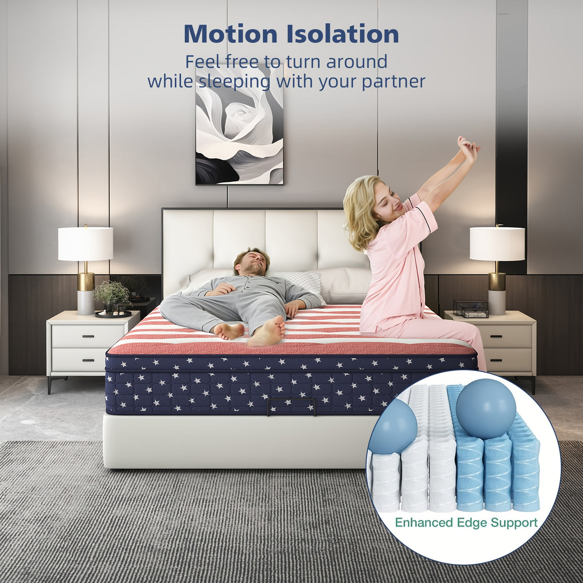 10 12pcs   independent bag spring mixed mattress - Temu