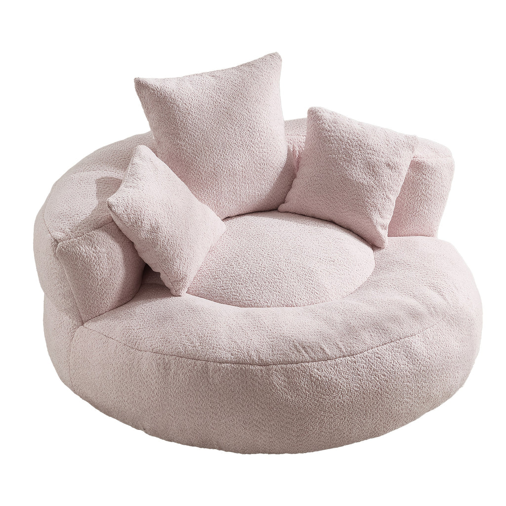 lazy sofa chenille durable   lounger high back bean - Temu