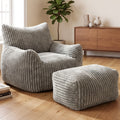 armchair footstool modern single sofa chair lounge - Temu