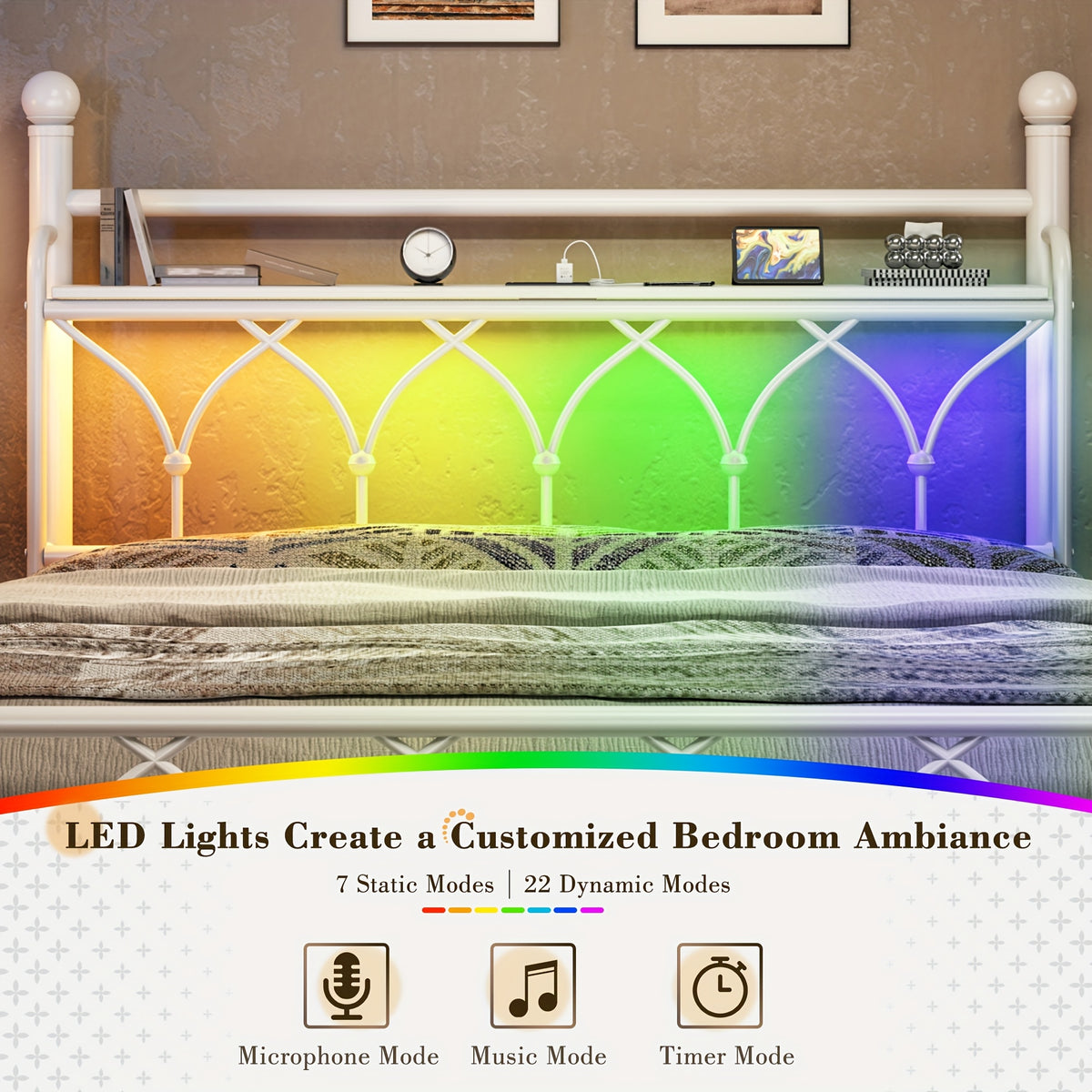 twin full queen bed frame headboard metal twin full queen - Temu