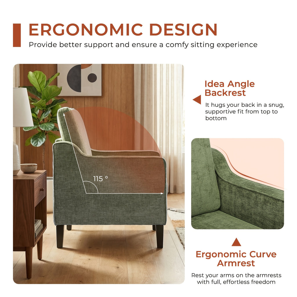 century accent chair modern upholstered chenille - Temu