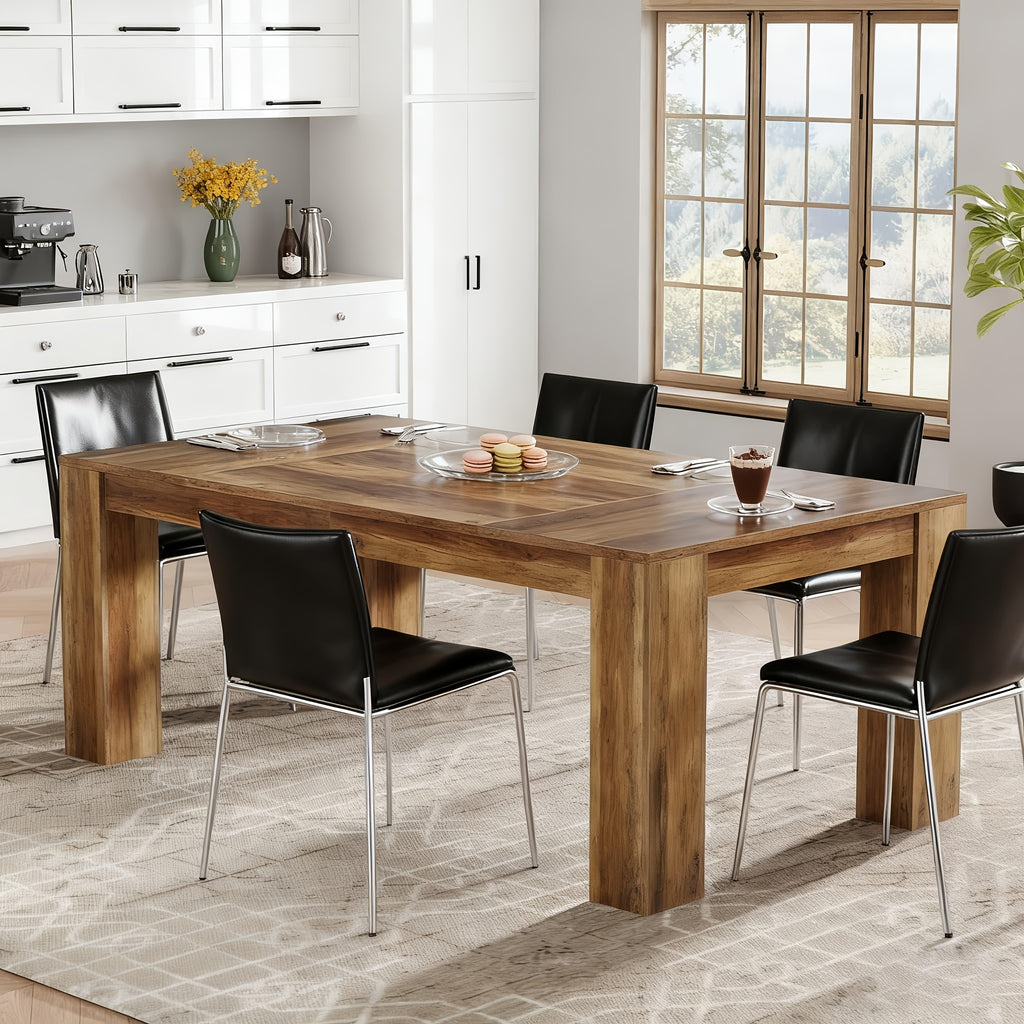 63 inch dining table 4 6 people rectangular kitchen dinner - Temu