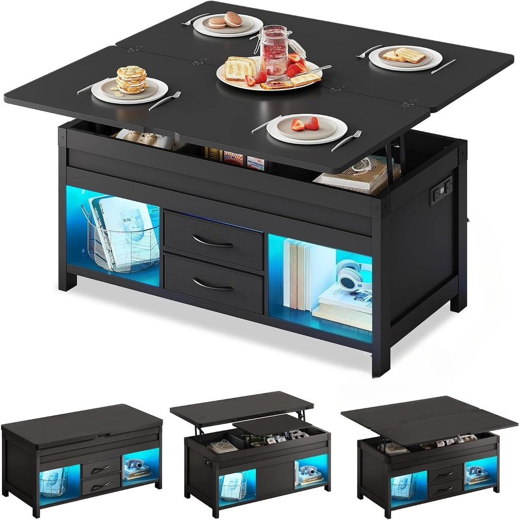 40 lift top coffee table 4in 1 coffee tables storage 2 - Temu