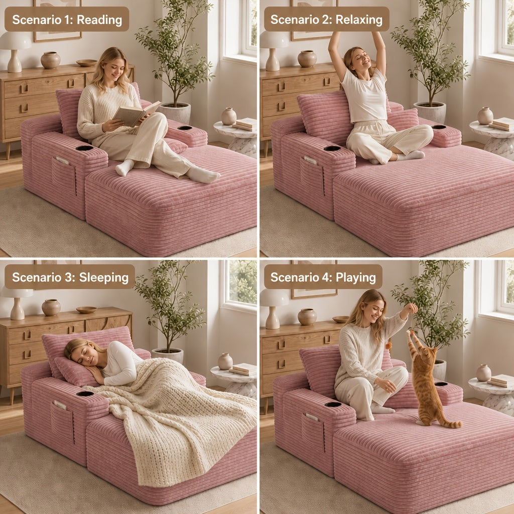 65 inch oversized sofa chair indoor oversized boneless long - Temu