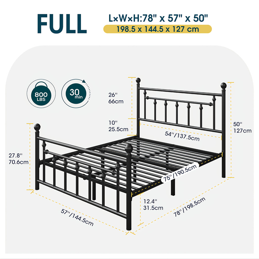 contemporary metal bed frame retro iron style head - Temu