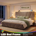 queen king size bed frame   storage modern bed frame - Temu