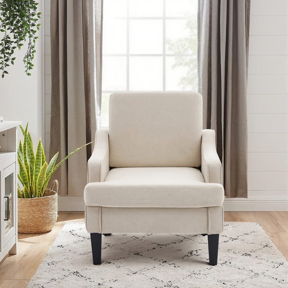 century modern armchair plush padded accent chair   - Temu