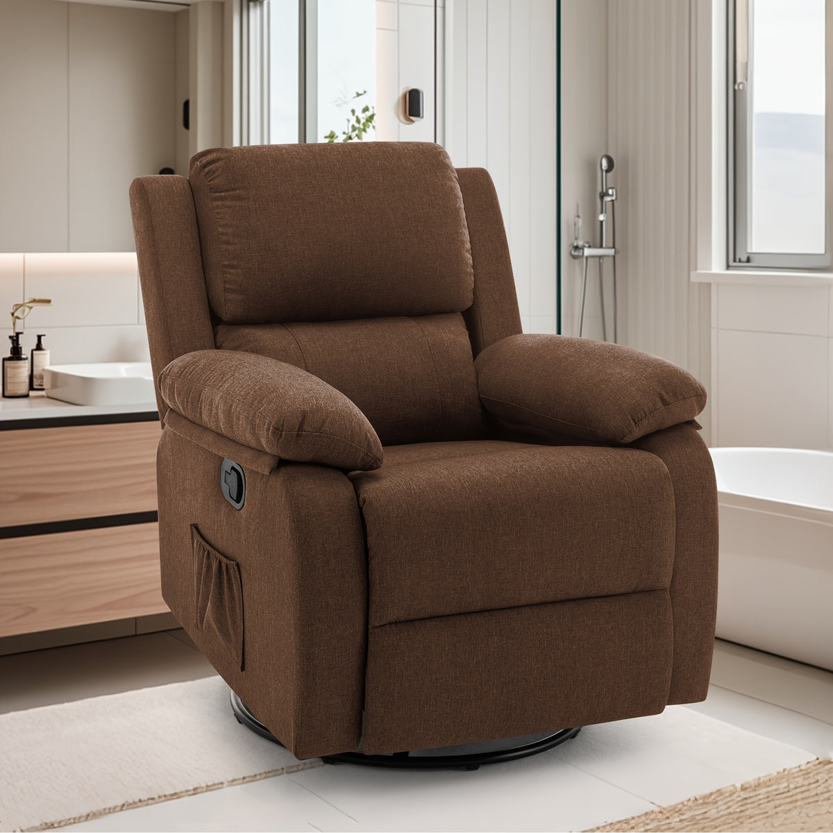 recliner chair 360 degree swivel rocking chair   small - Temu