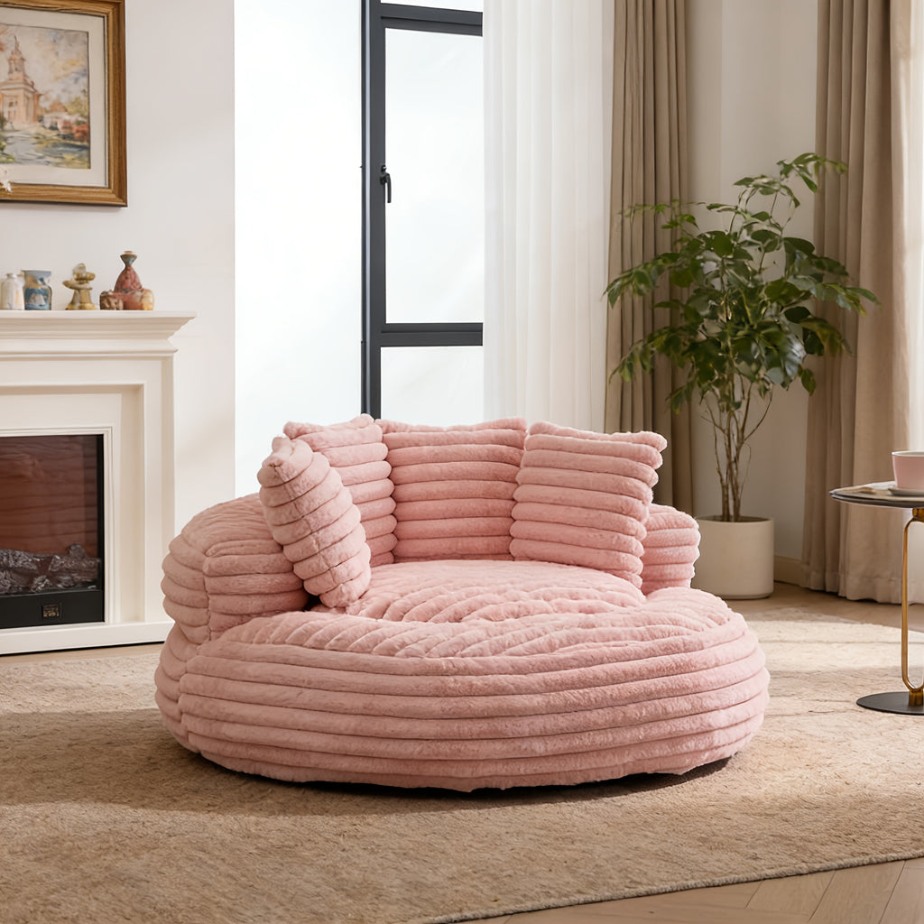 55 oversized high back bean bag chair plush floor lounger - Temu