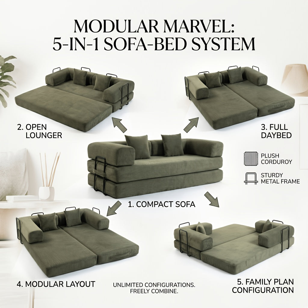 foldable sleeper sofa bed foam frame chenille upholstery - Temu