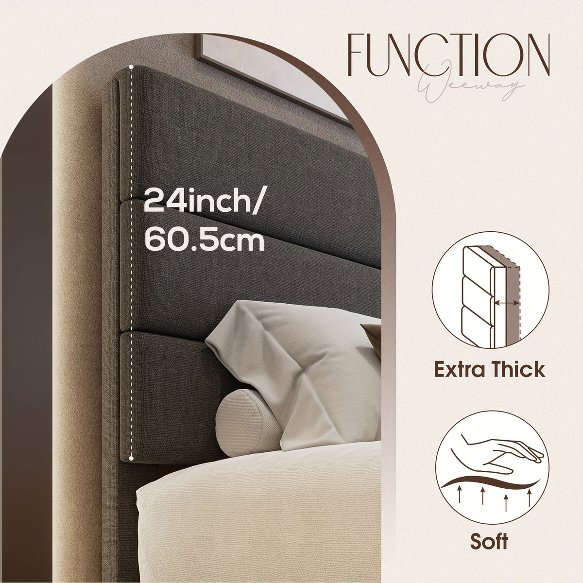 full queen king bed frame platform bed fabric - Temu