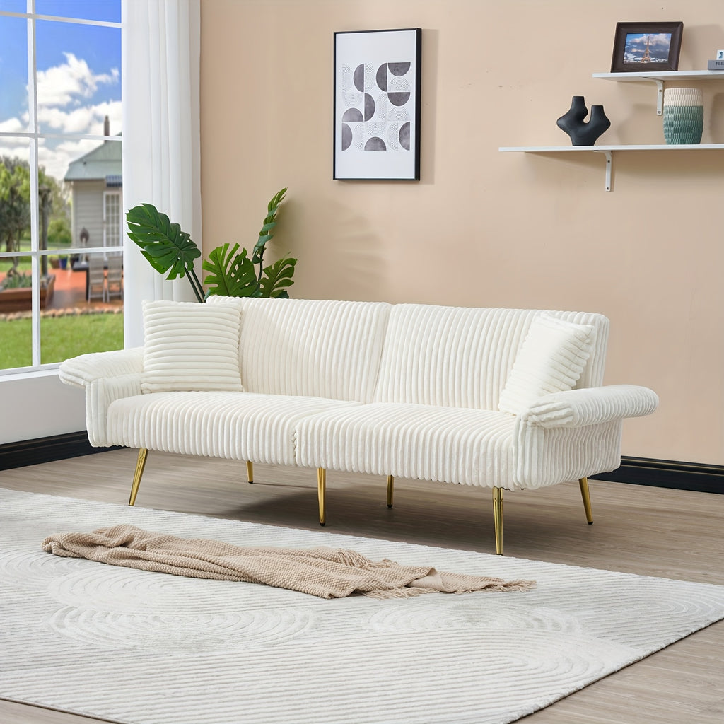 79 inch fleece foldable sofa bed foldable armrests suitable - Temu