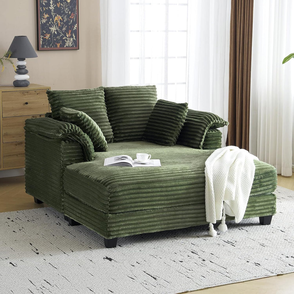 lounge sofa 56 oversized reading sofa corduroy chaise - Temu