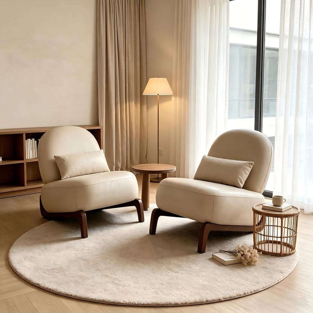 single person lazy sofa without armrests solid wood curved - Temu