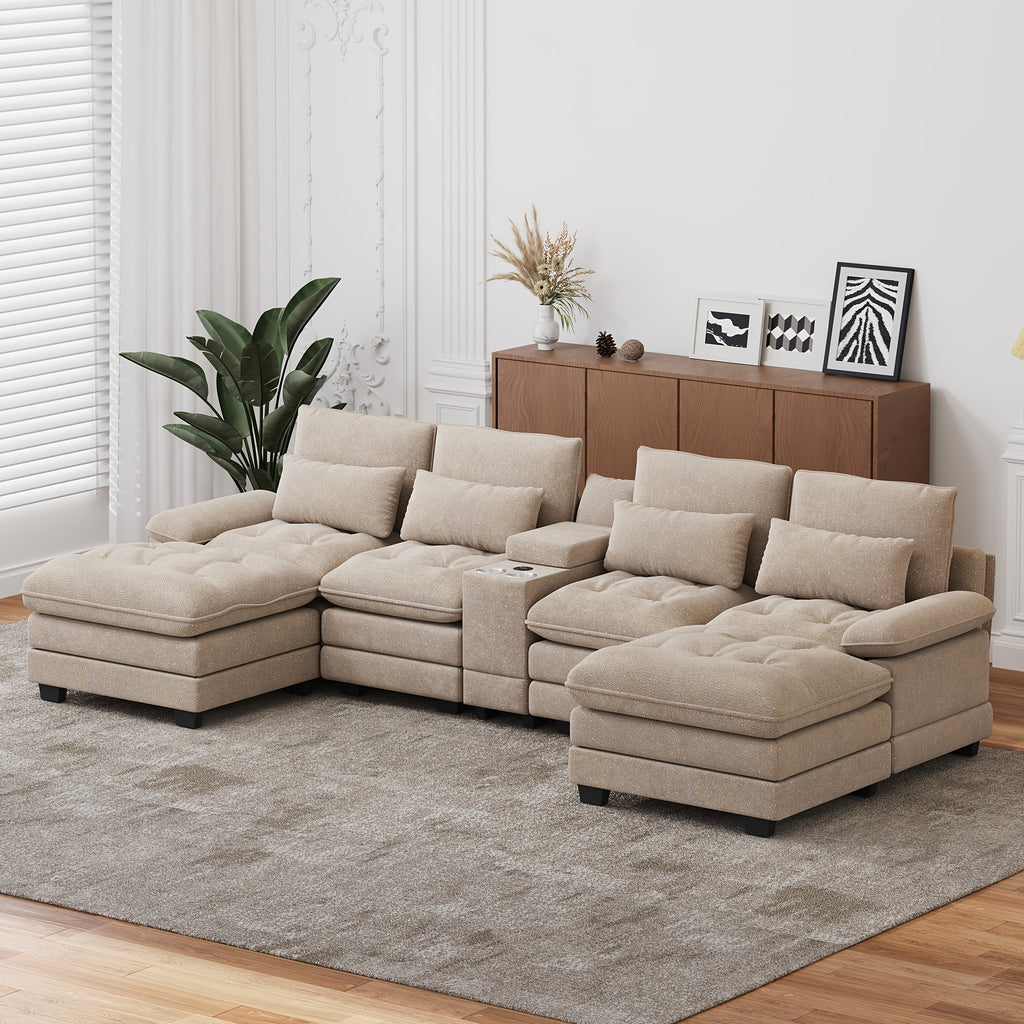 134 oversized u shaped sectional sofa large modular couch 2 - Temu