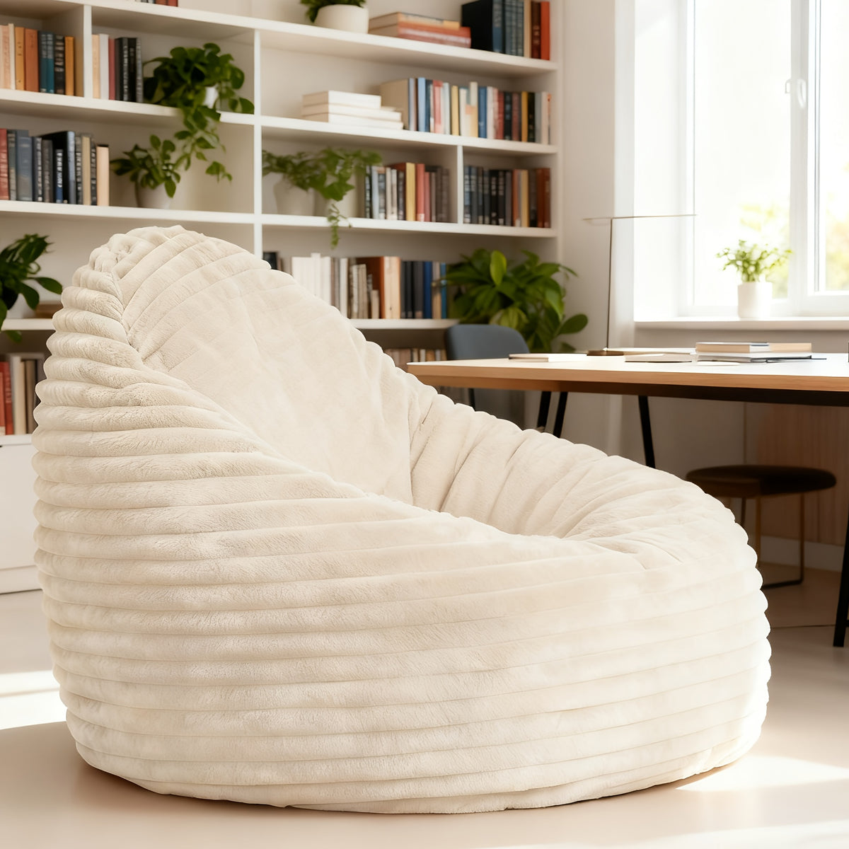 memory foam bean bag chair 39 inch backrest armrests comfy - Temu
