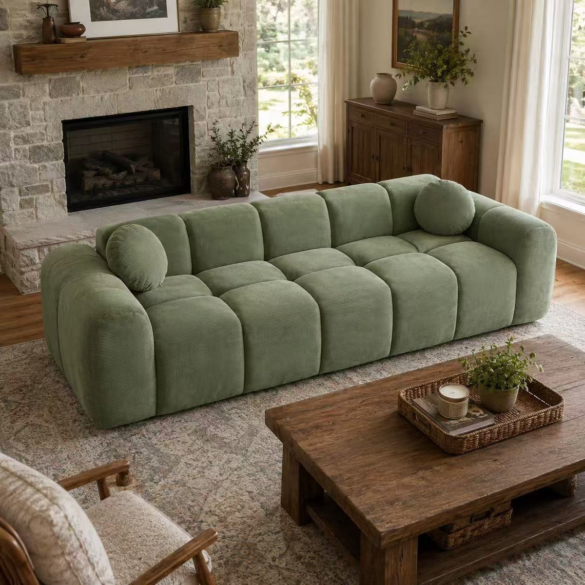 98 4 modern corduroy sofa suitable studio apartment extra - Temu