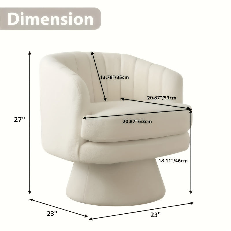 modern round back large single sofa chair 360 degree swivel - Temu