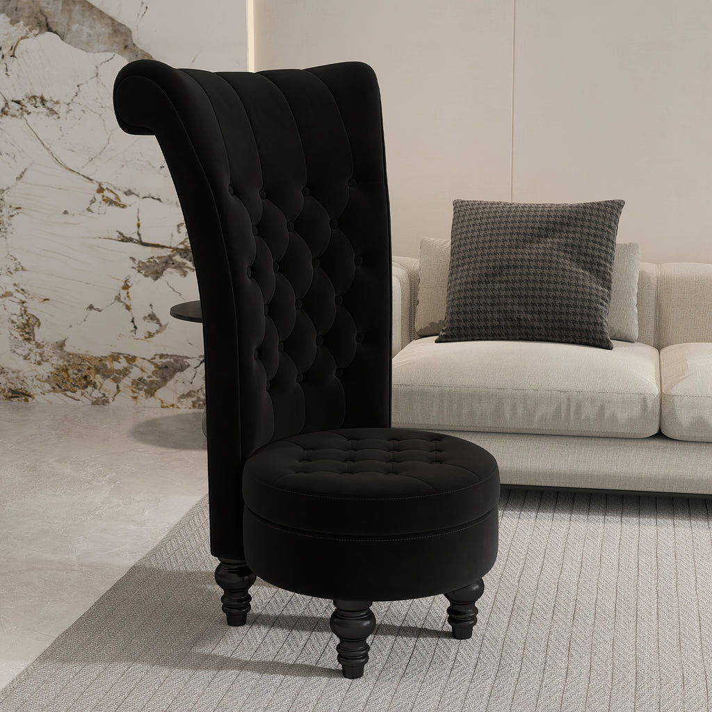 back chair velvet armless accent chair button - Temu