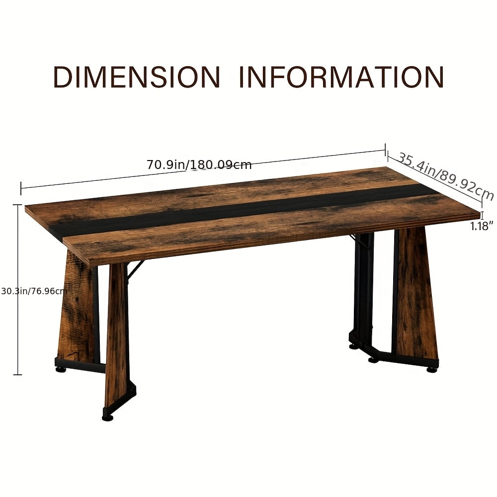 70 9 inch dining table 6 people modern rectangular kitchen - Temu