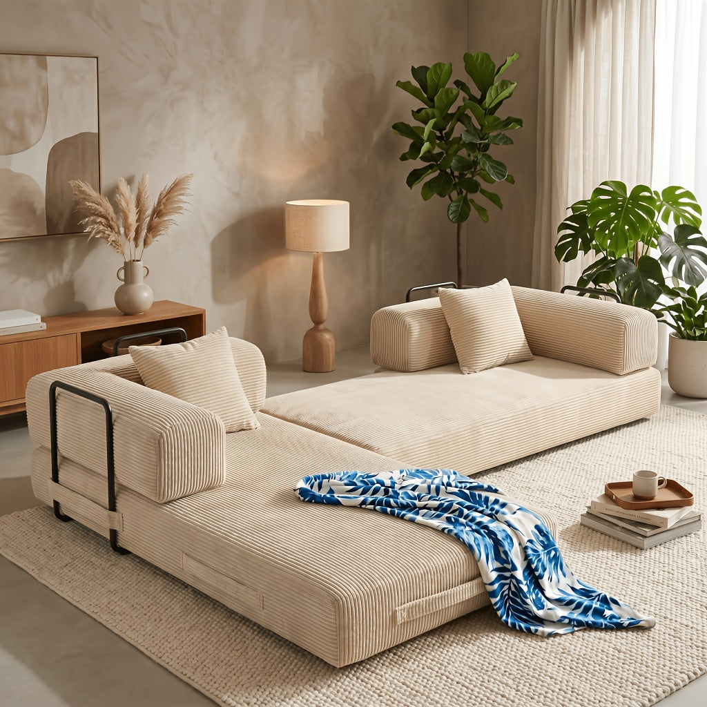 112 inch multi seat cloud like frameless sofa corduroy - Temu
