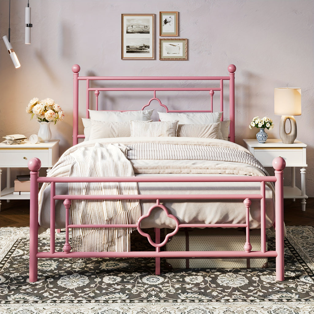 modern metal platform bed frame   art - Temu