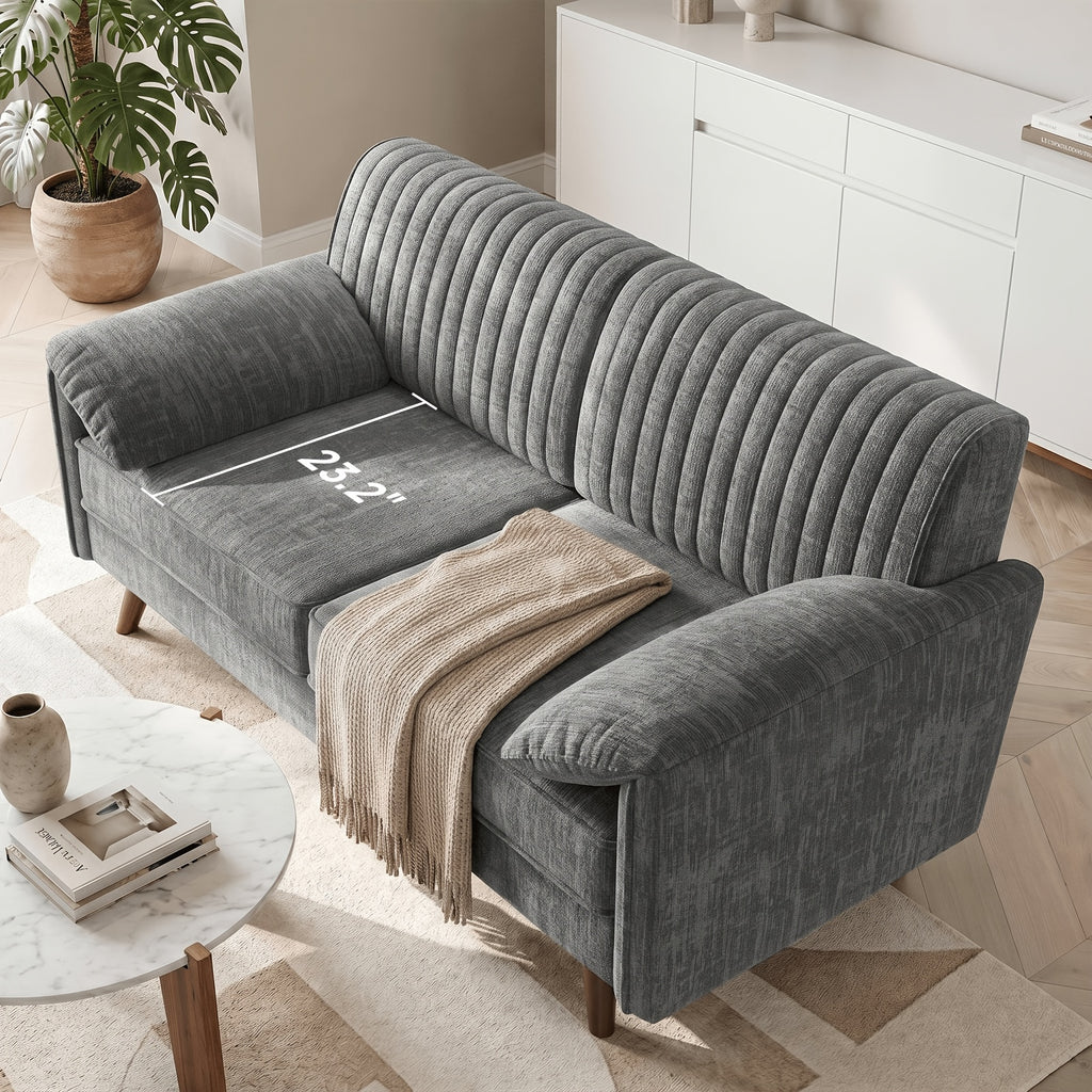 65 inch modern loveseat sofa padded   deep seat couch - Temu