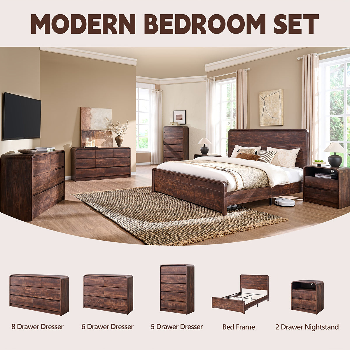 size bed frame 50 tall headboard wood platform - Temu