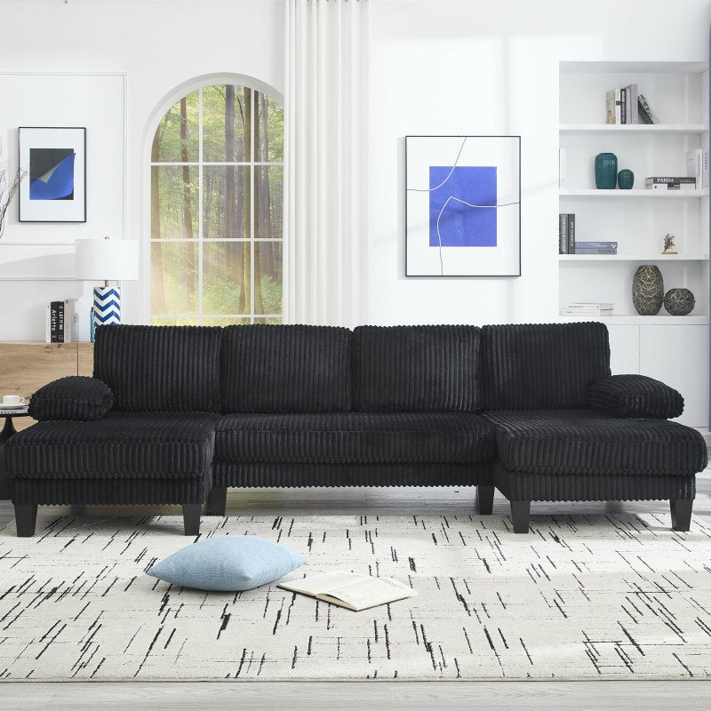 114 u shaped double chaise sofa oversized 4 seat couch deep - Temu