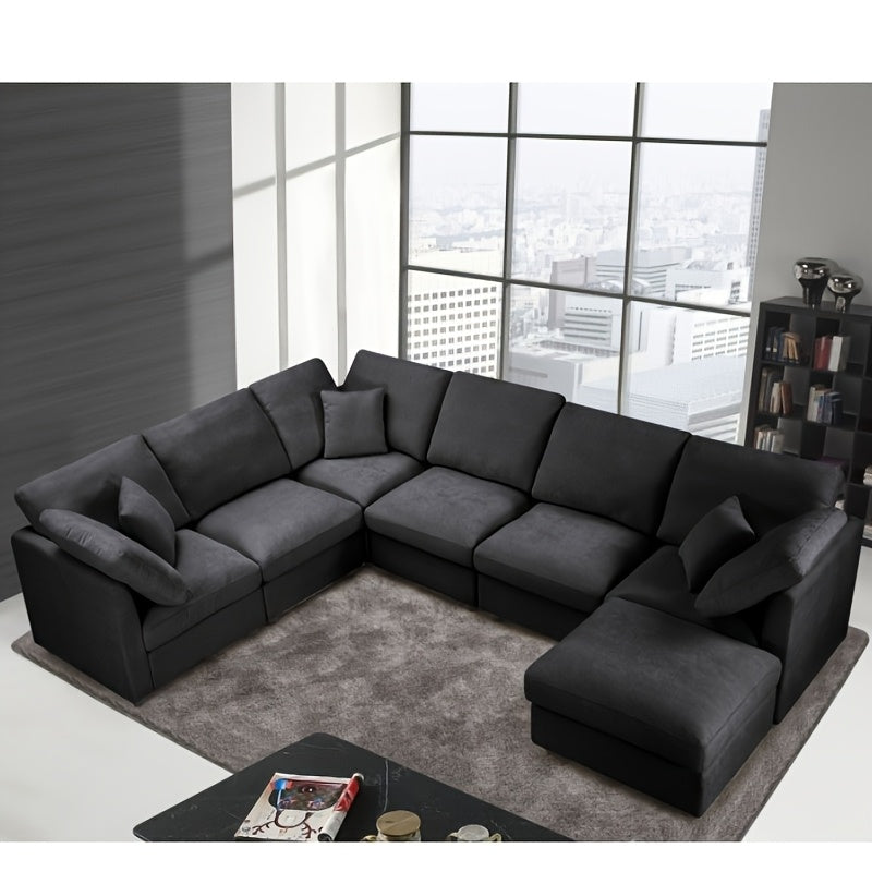 7 seater upholstered sectional sofa   combinable in - Temu