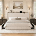 full queen king corduroy upholstered bed frame - Temu