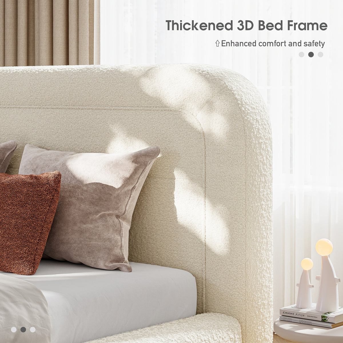 comfortable   platform bed featuring a headboard - Temu