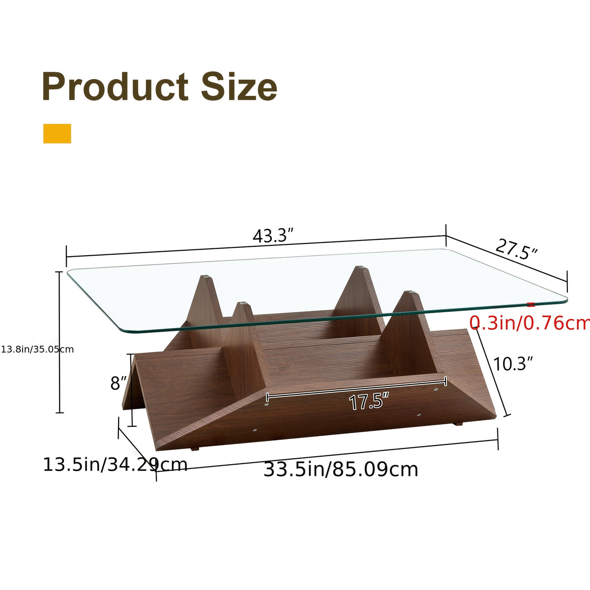coffee table modern   tempered glass mdf - Temu