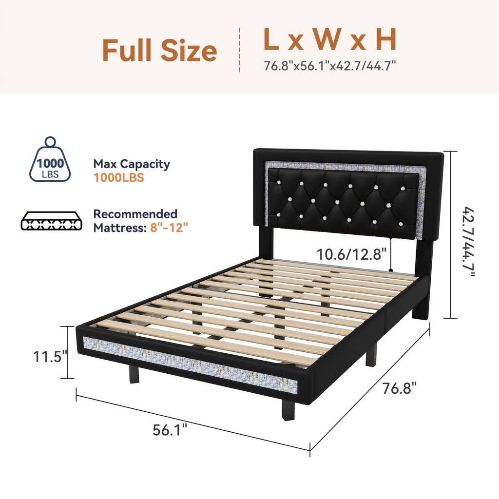mraeer diamond quilted velvet silent full queen bed frame - Temu