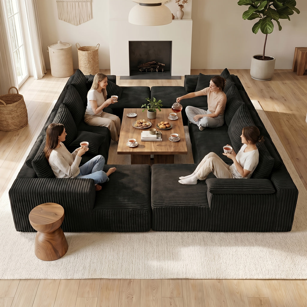 extra large modern wraparound sectional sofa suitable family - Temu